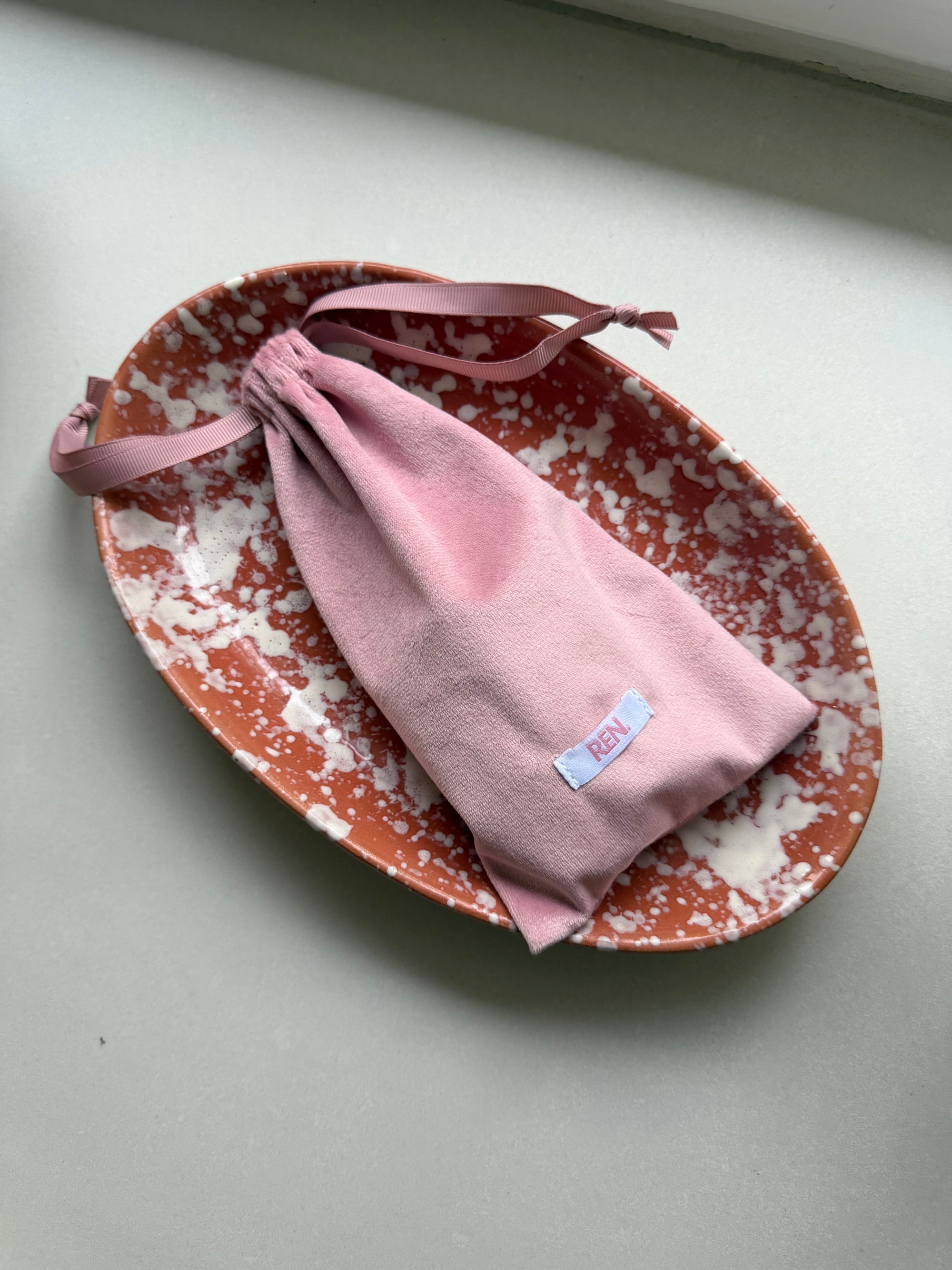 REN Beauty Brush Pouch in Blush